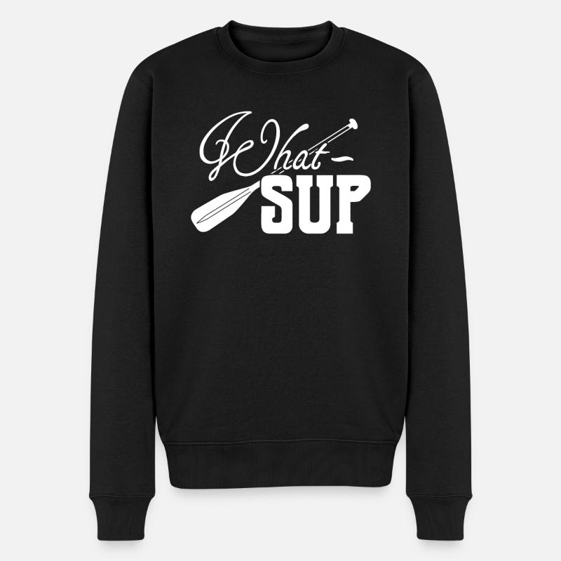 SUP-Board Joke Stand up Paddling - Männer Premium Bio Pullover - Schwarz
