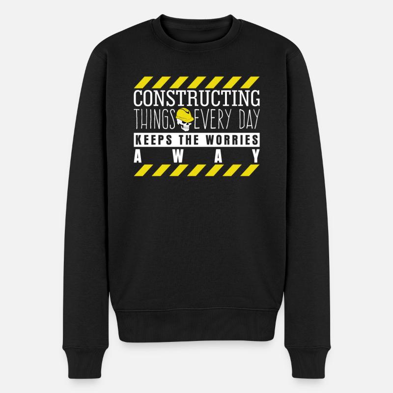 Construction Manager - Männer Premium Bio Pullover - Schwarz
