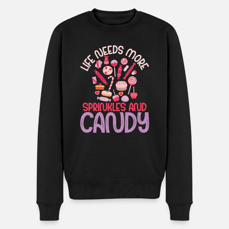 Candy Gift - Männer Premium Bio Pullover - Schwarz
