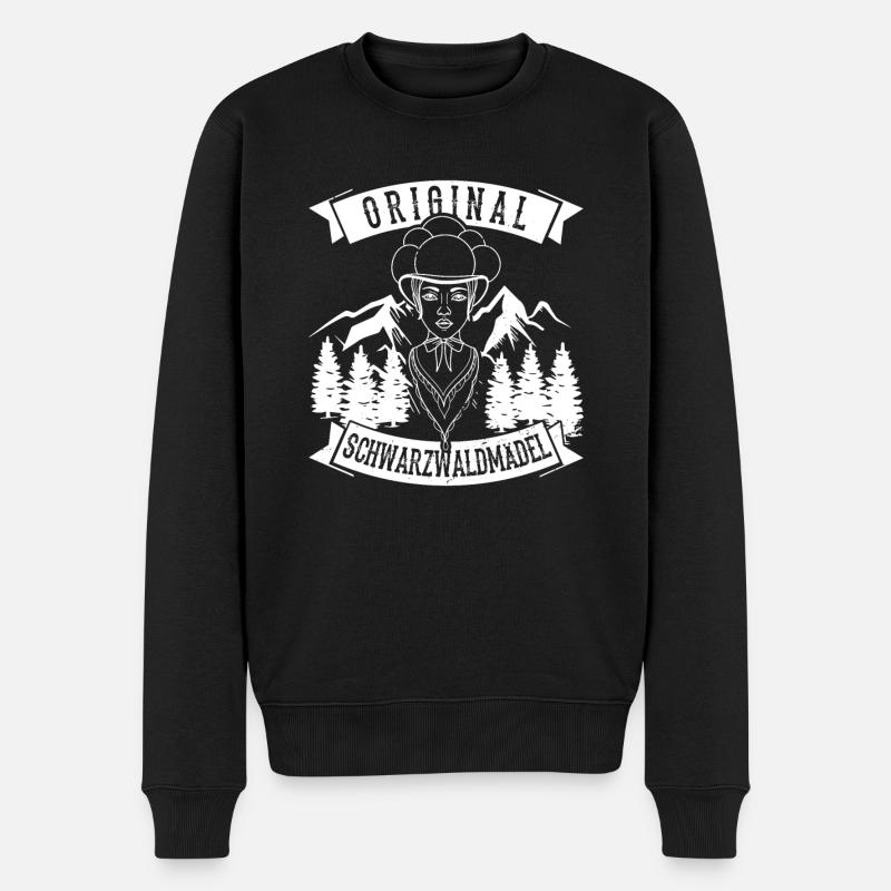 Original Schwarzwaldmädel Schwarzwald Deutsch - Männer Premium Bio Pullover - Schwarz