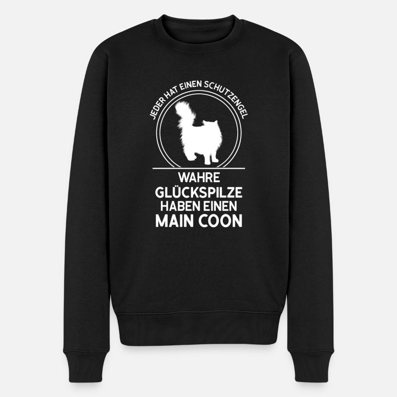 Main Coon Katze Main Coon Katze Geschenk - Männer Premium Bio Pullover - Schwarz