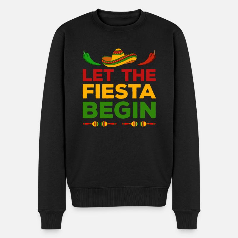 Cinco de Mayo - Männer Premium Bio Pullover - Schwarz
