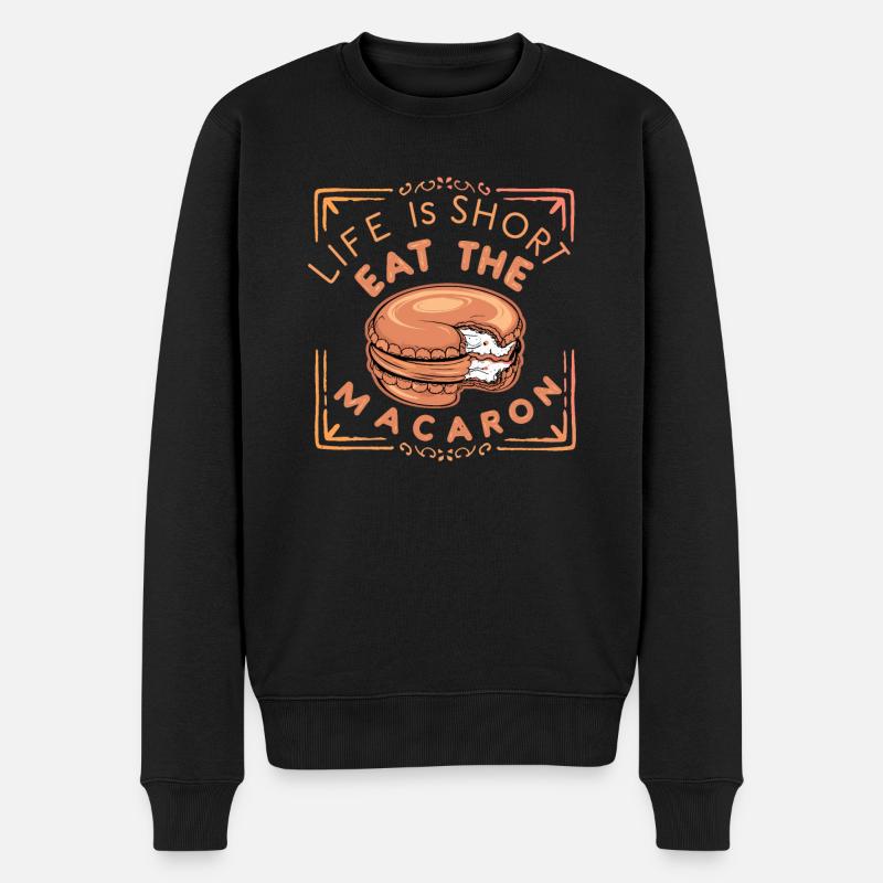 Amateurs de macarons Macarons français - Pull Premium bio Homme - noir
