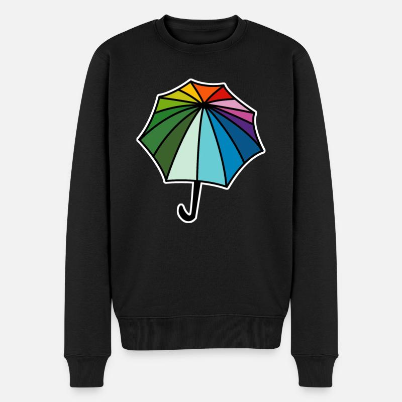Parapluies arc-en-ciel - Pull Premium bio Homme - noir