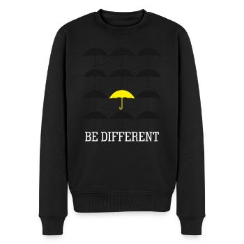 Yellow Umbrella Be different Umbrellas - Männer Premium Bio Pullover - Schwarz - Vorne - Nico (187cm)