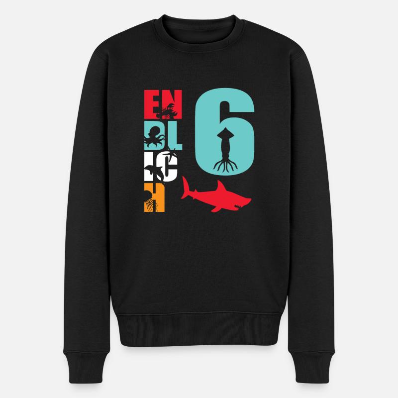 Enfin 6 poissons-requins - Pull Premium bio Homme - noir