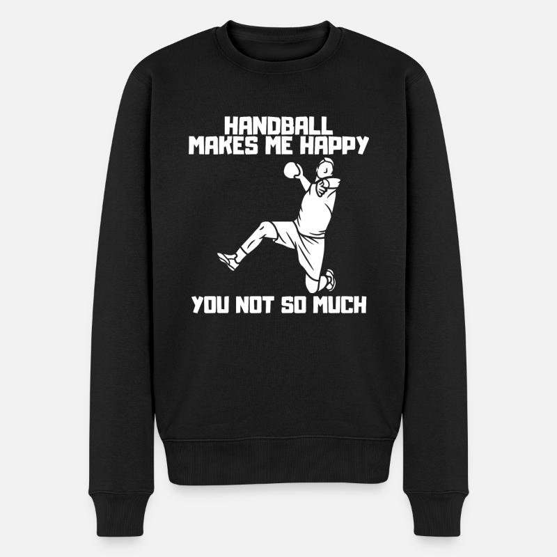 Handball Handballspieler Handballteam Handballfan - Männer Premium Bio Pullover - Schwarz