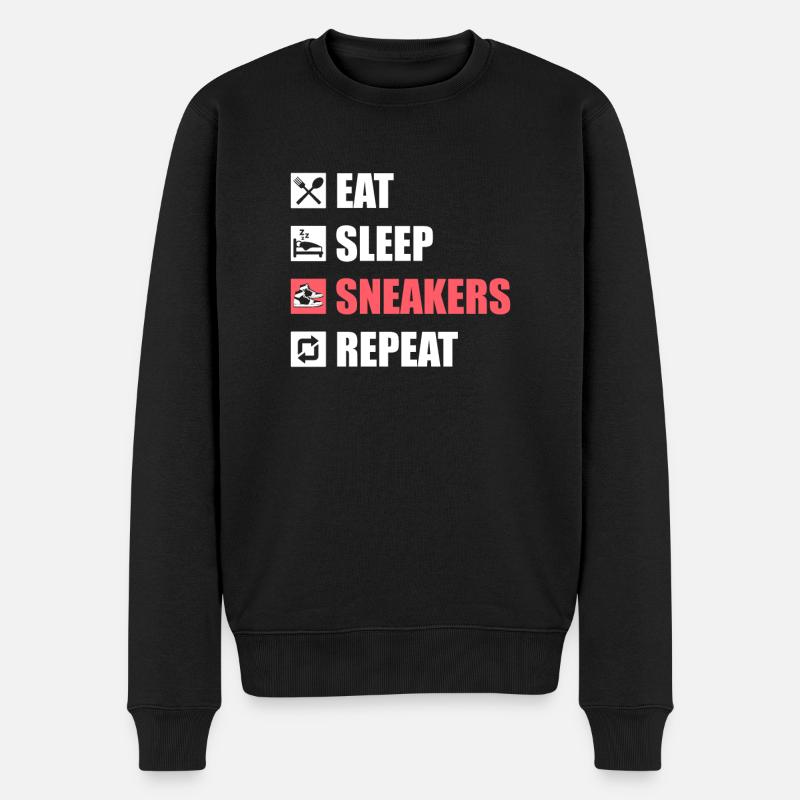 Sneakers Eat Sleep Repeat - Pull Premium bio Homme - noir