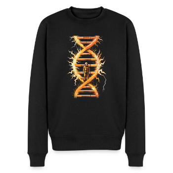 Électricien Électronicien C’est dans mon ADN - Pull Premium bio Homme - noir - Devant - Nico (187cm)
