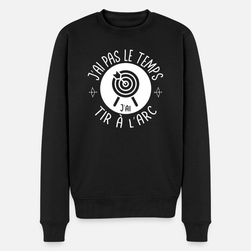 Ich habe keine Zeit, ich habe Bogenschießen - Männer Premium Bio Pullover - Schwarz