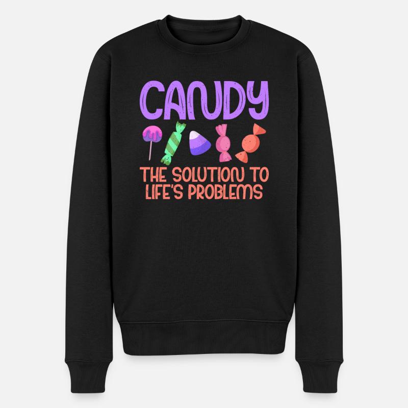 Candy Gift - Männer Premium Bio Pullover - Schwarz
