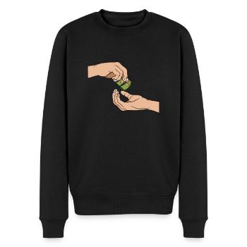 Le bureau des impôts des contribuables paie des impôts - Pull Premium bio Homme - noir - Devant - Nico (187cm)