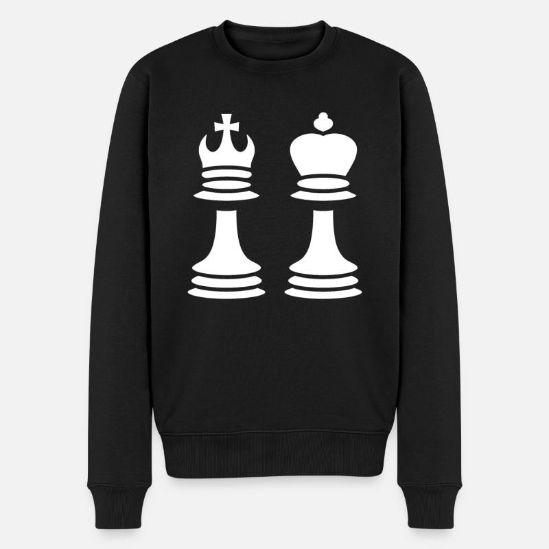 Jeux échecs - Pull Premium bio Homme - noir