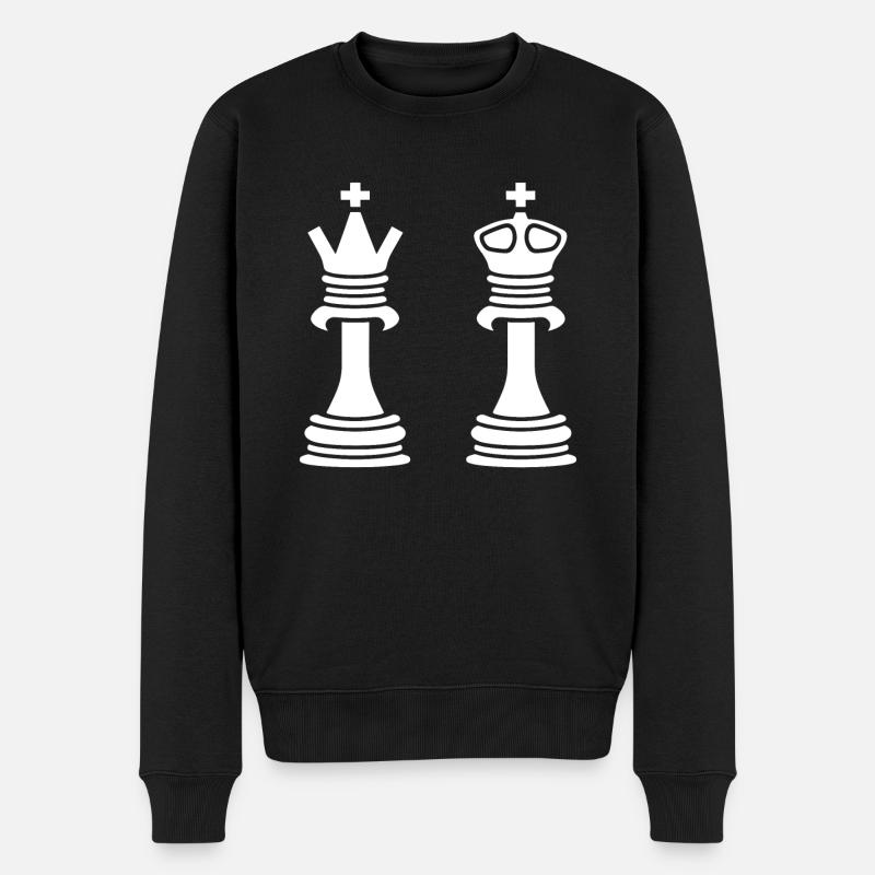 Schachspiele - Männer Premium Bio Pullover - Schwarz