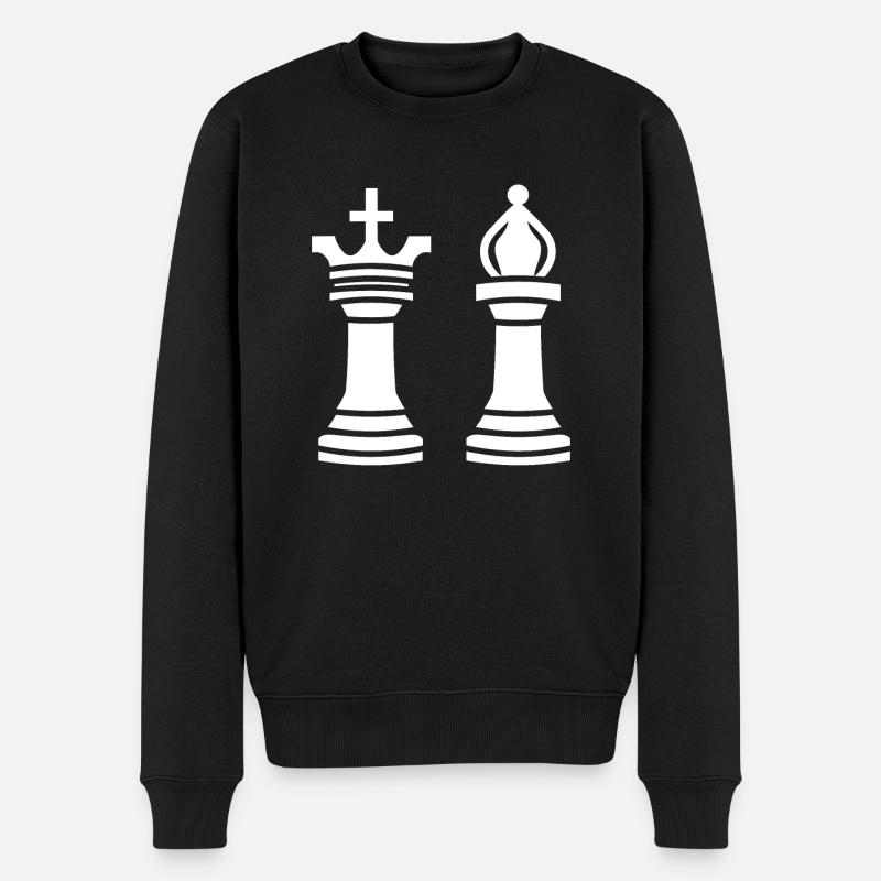 Jeux échecs - Pull Premium bio Homme - noir