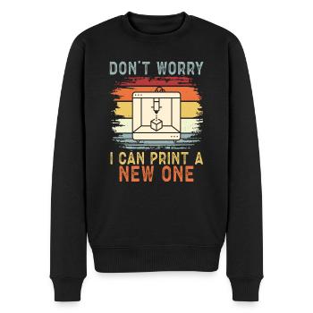 3D Drucker 3D Druck - Männer Premium Bio Pullover - Schwarz - Vorne - Nico (187cm)