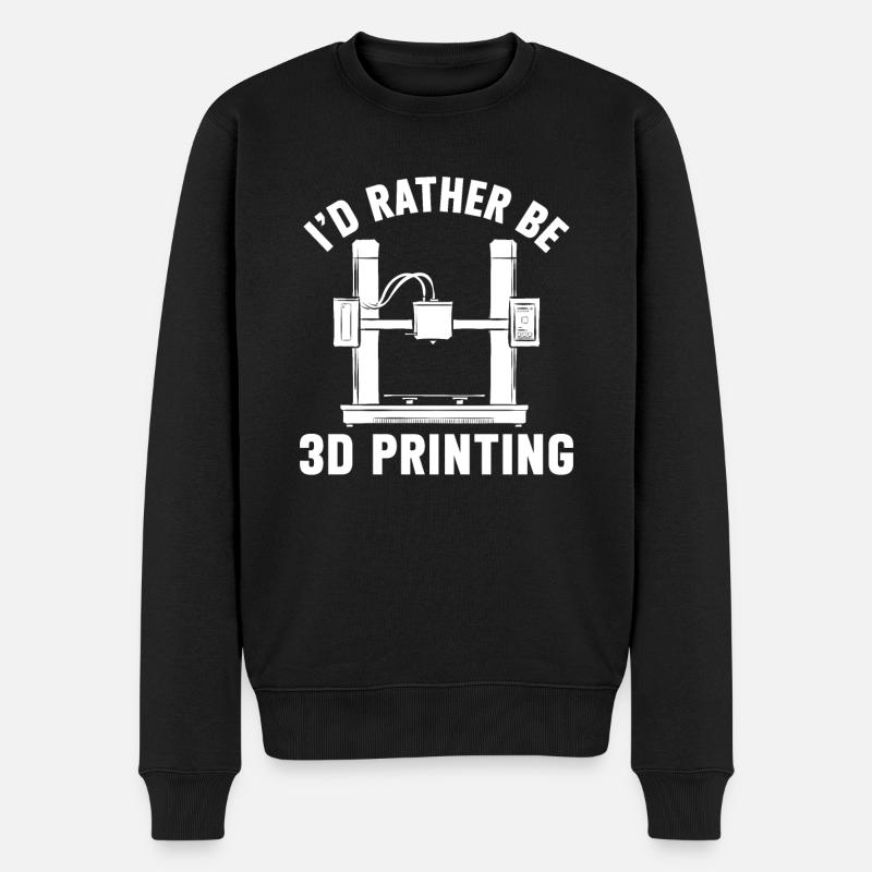 Imprimante 3D Impression 3D - Pull Premium bio Homme - noir