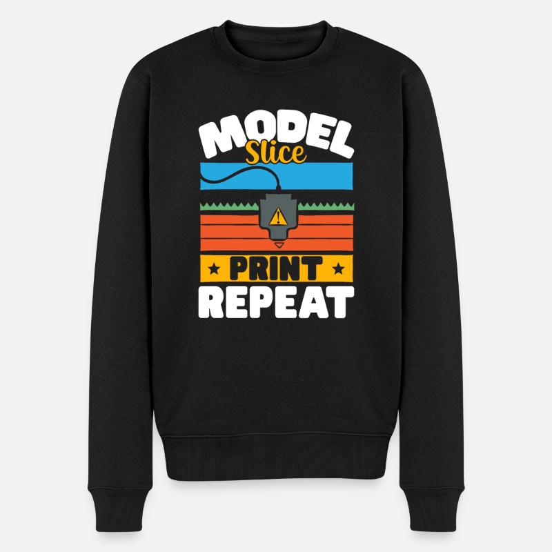 3D Printer 3D Printing - Men's Premium Organic Jumper - black