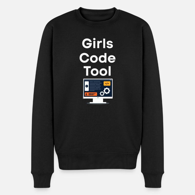 Girls program programmers too - Men's Premium Organic Jumper - black