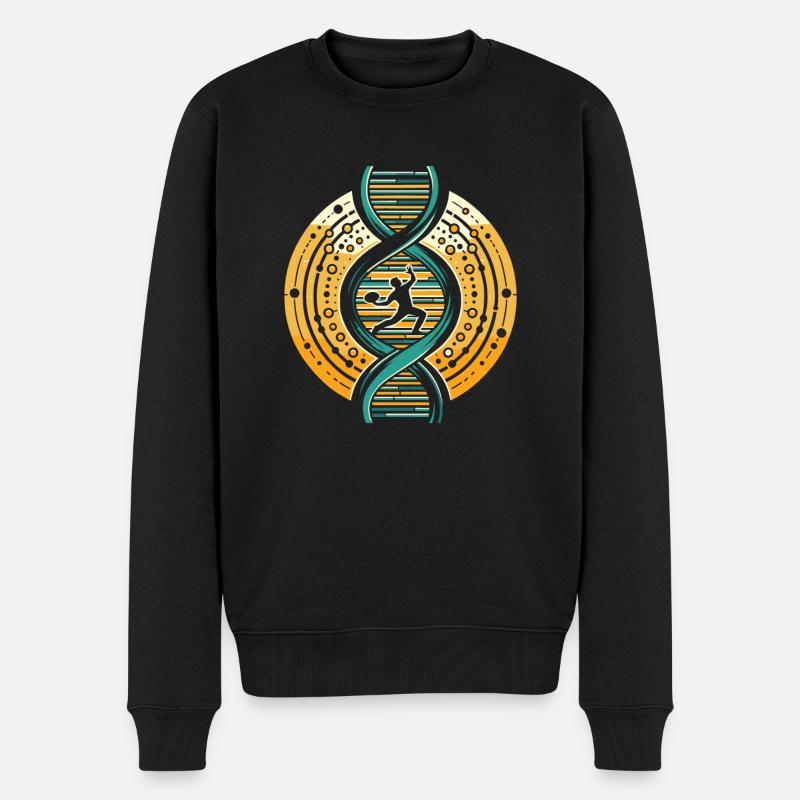 Frisbee Its In My Dna - Männer Premium Bio Pullover - Schwarz