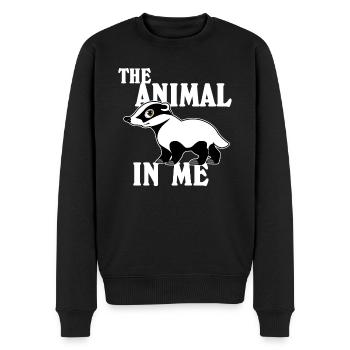Honey Badger Cute Honey Badgers - Männer Premium Bio Pullover - Schwarz - Vorne - Nico (187cm)