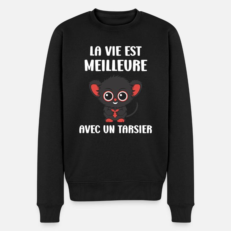 Humour tarsier - Pull Premium bio Homme - noir