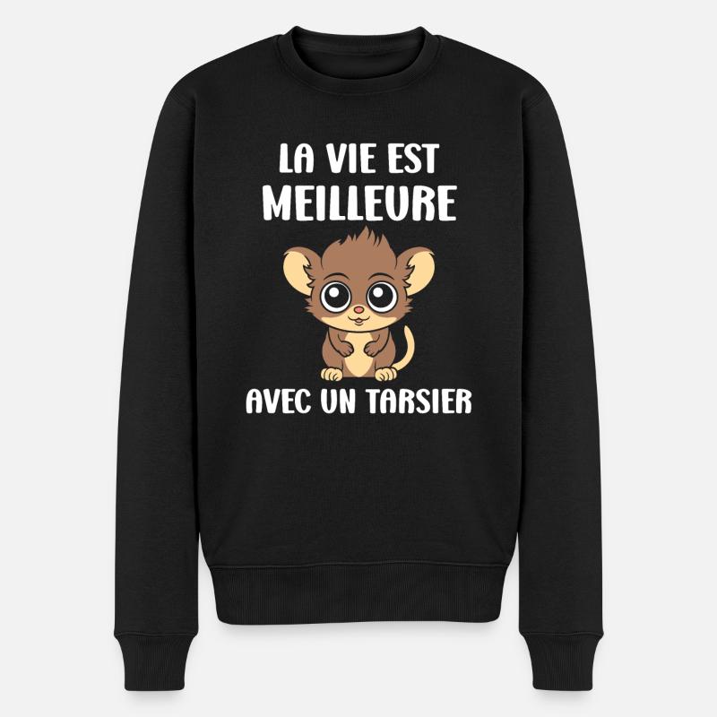 Humour tarsier - Pull Premium bio Homme - noir