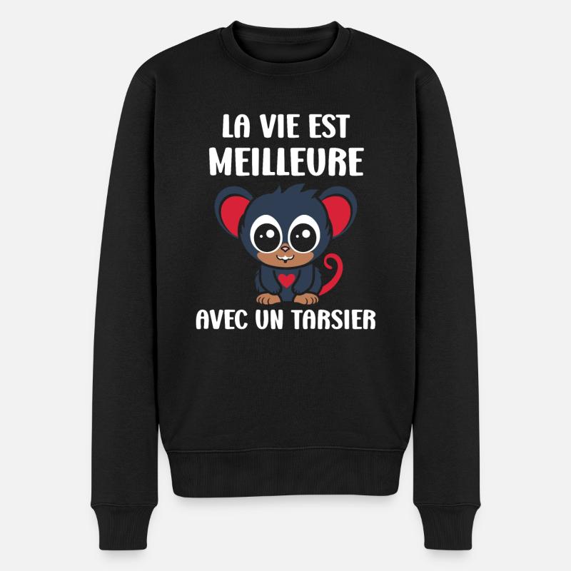 Humour tarsier - Pull Premium bio Homme - noir