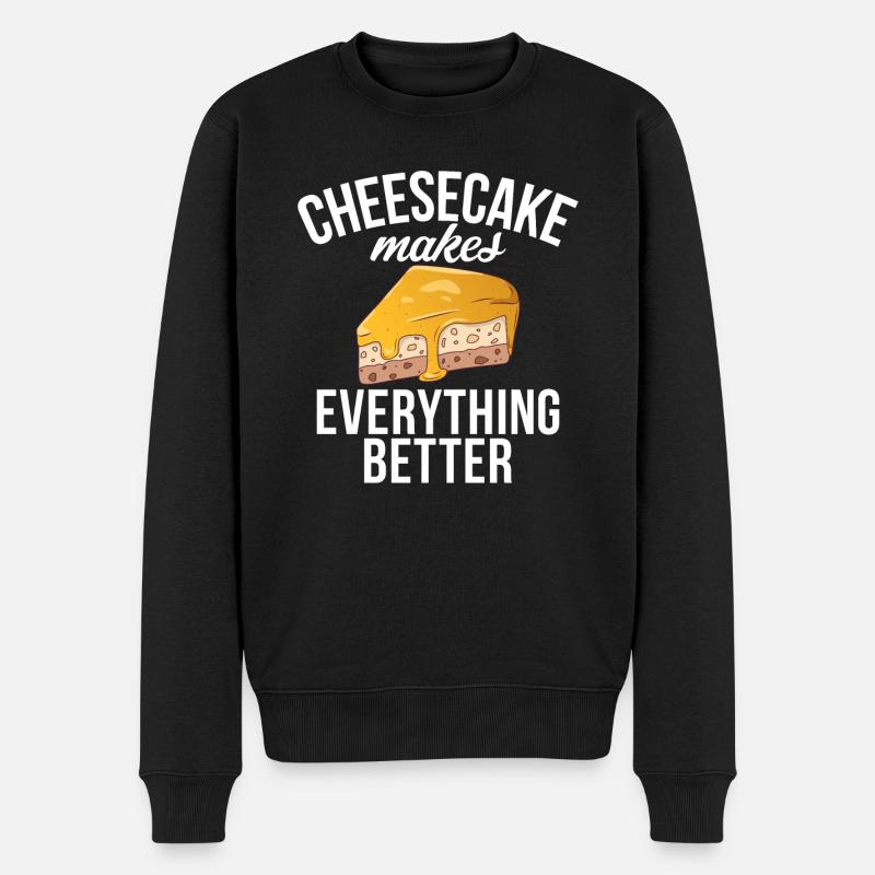 Cheesecake Gift - Männer Premium Bio Pullover - Schwarz