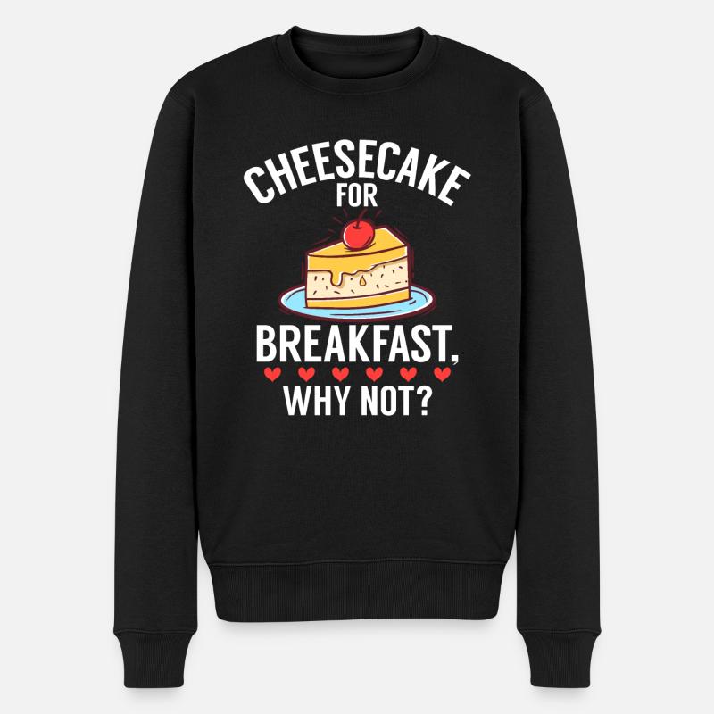 Cheesecake Gift - Männer Premium Bio Pullover - Schwarz