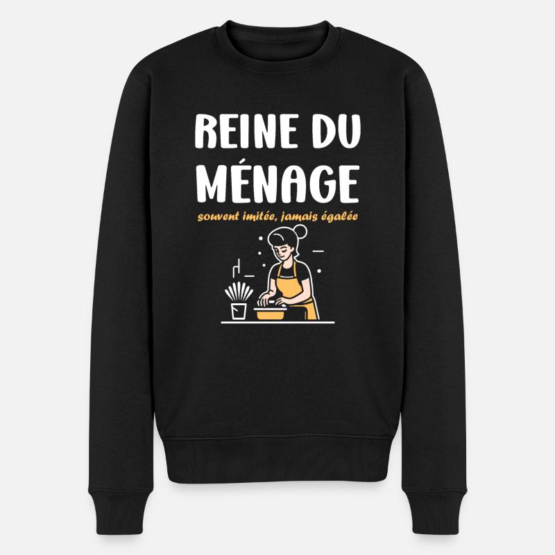 Humour faire le ménage - Pull Premium bio Homme - noir
