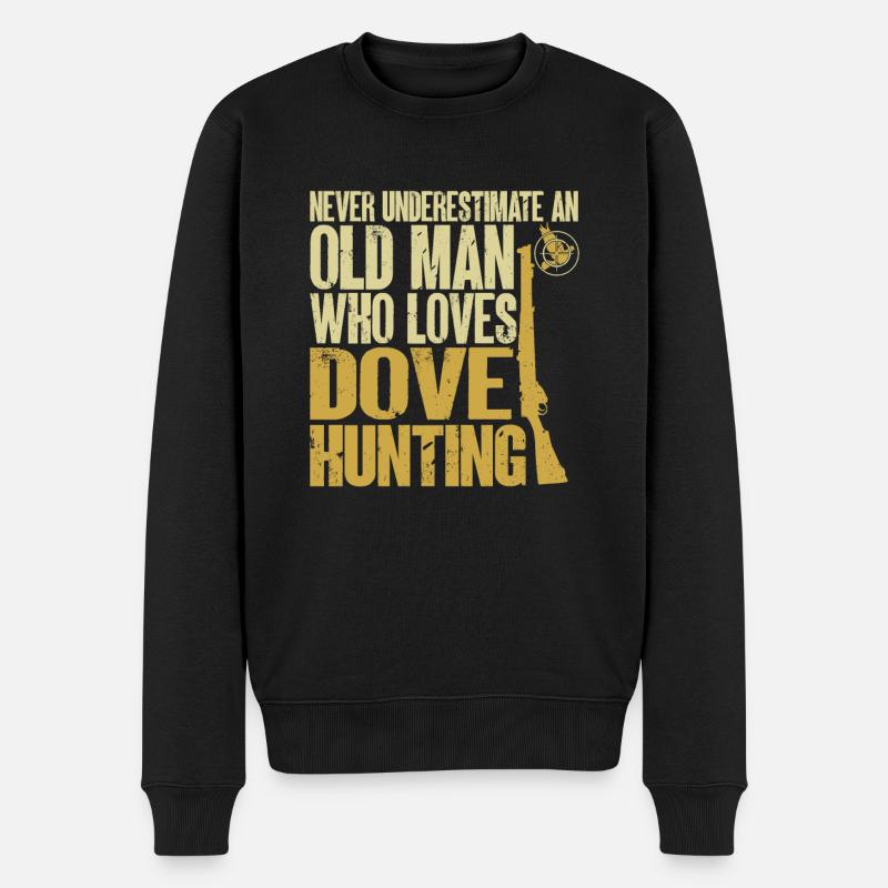 Taubenjäger Taubenjagd Tauben - Männer Premium Bio Pullover - Schwarz