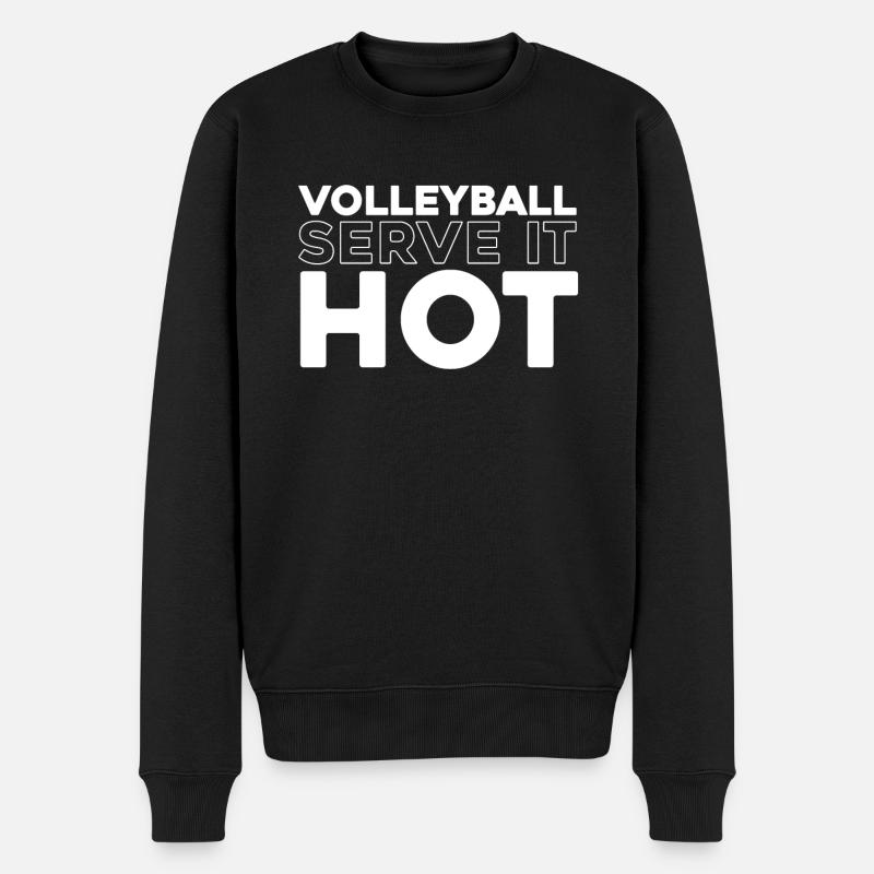 Volleyball Volleyballer - Männer Premium Bio Pullover - Schwarz