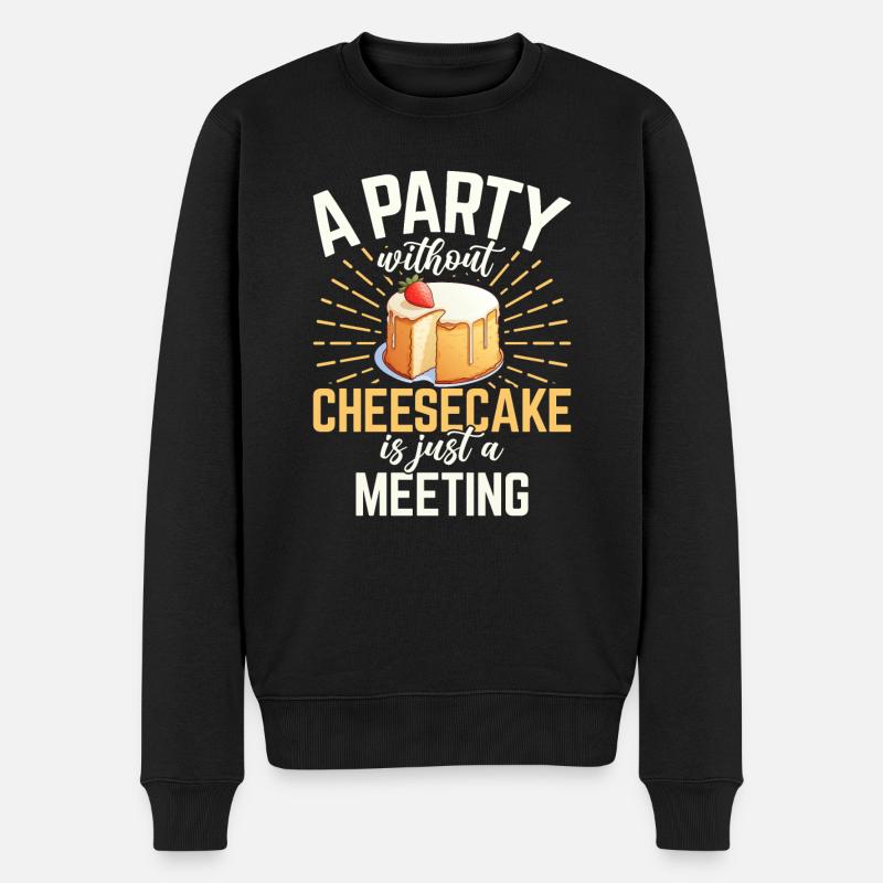 Cheesecake Gift - Männer Premium Bio Pullover - Schwarz