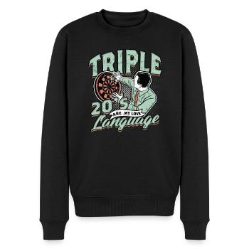 Dard joueur de fléchettes - Pull Premium bio Homme - noir - Devant - Nico (187cm)