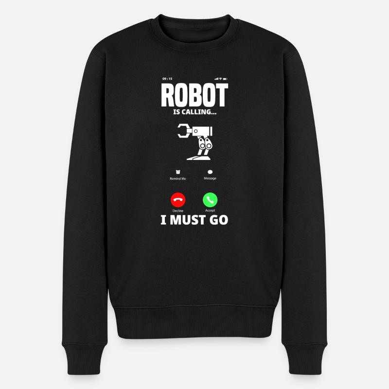 Programmeur de robots robotiques - Pull Premium bio Homme - noir