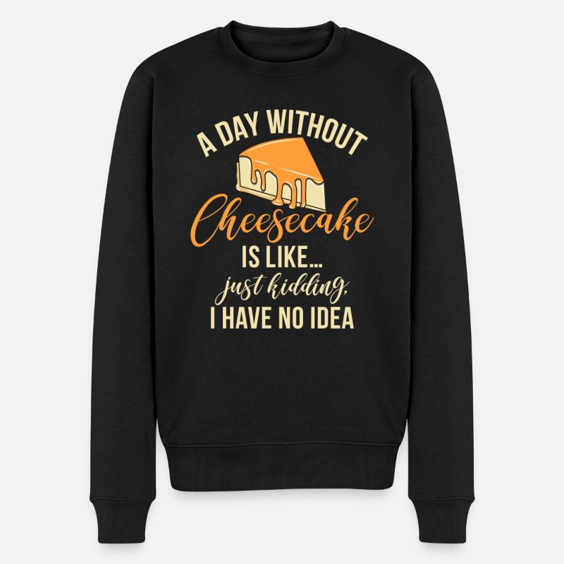 Cheesecake Gift - Männer Premium Bio Pullover - Schwarz