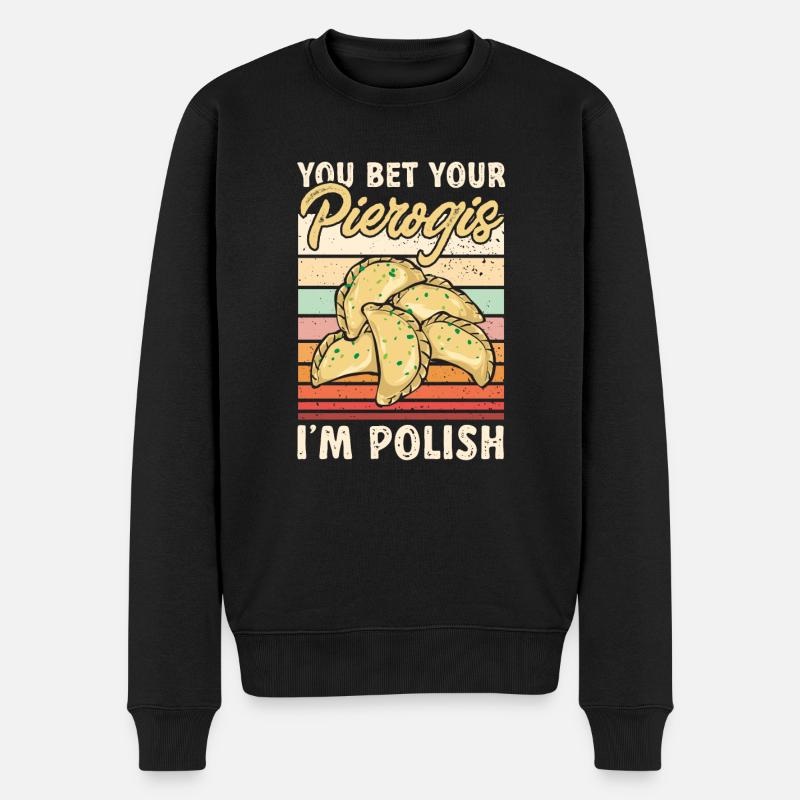 Pierogi polonais - Pull Premium bio Homme - noir