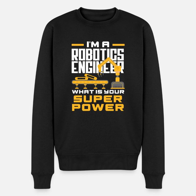 Programmeur de robots robotiques - Pull Premium bio Homme - noir