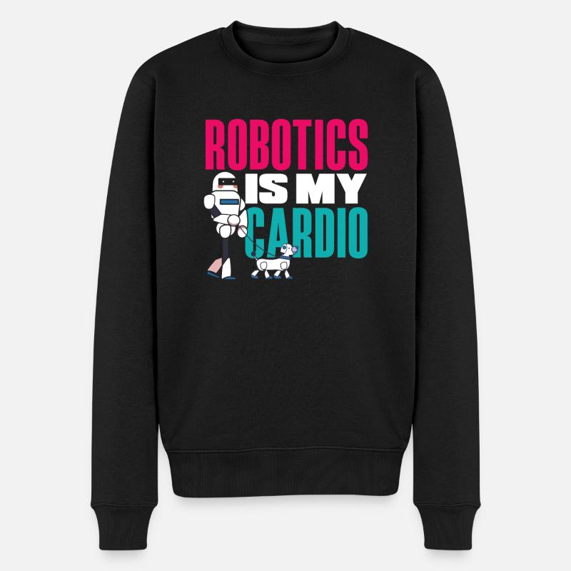 Programmeur de robots robotiques - Pull Premium bio Homme - noir