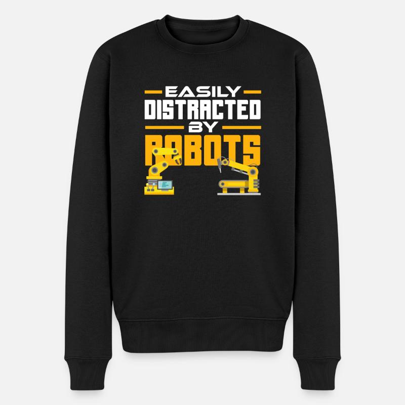 Programmeur de robots robotiques - Pull Premium bio Homme - noir