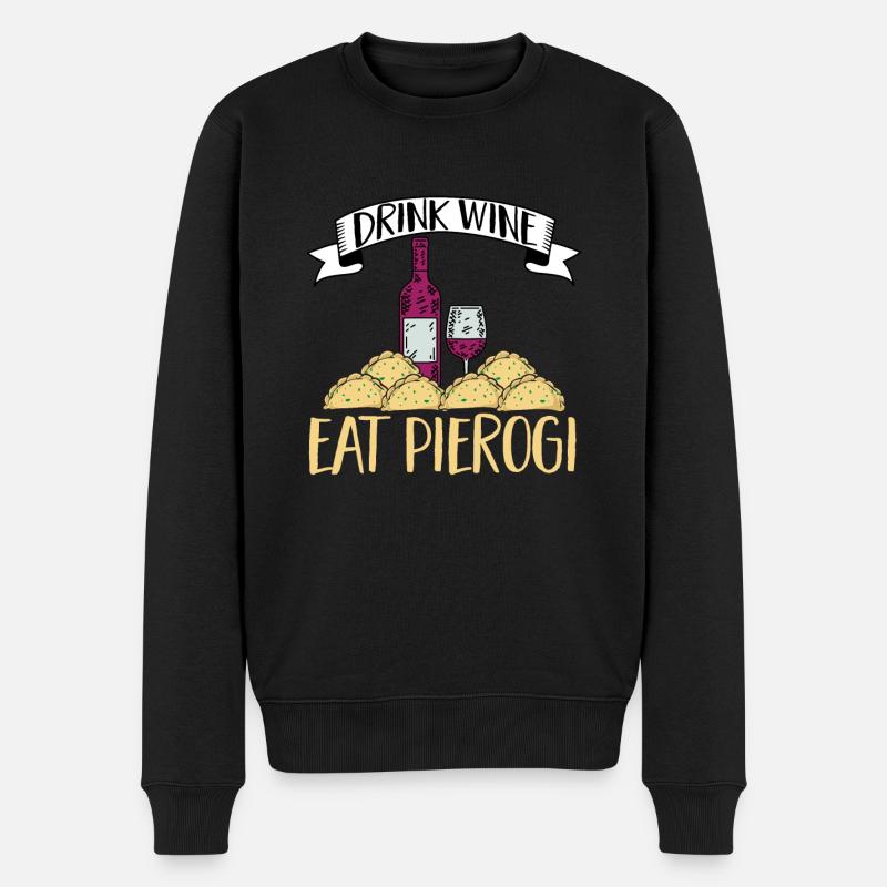 Pierogi polonais - Pull Premium bio Homme - noir