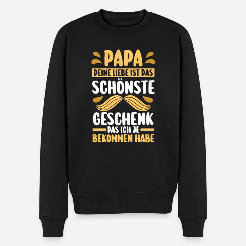 Papa Fête des pères Papa - Pull Premium bio Homme - noir