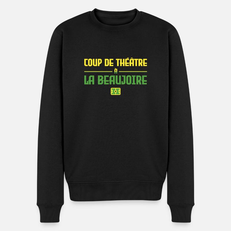 Coup de théâtre à la Beaujoire Expression de football - Männer Premium Bio Pullover - Schwarz