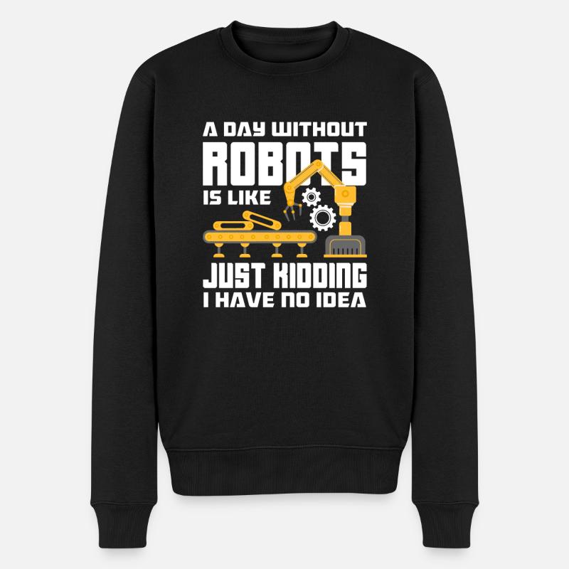 Programmeur de robots robotiques - Pull Premium bio Homme - noir