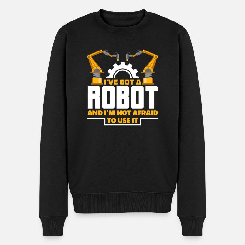 Programmeur de robots robotiques - Pull Premium bio Homme - noir
