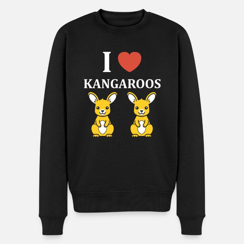 Humour petit kangourou - Pull Premium bio Homme - noir