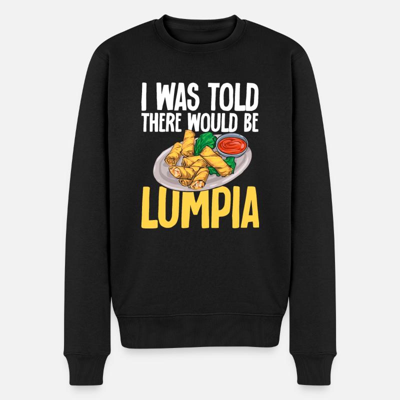 Lumpia Philippinisches Essen Philippinen - Männer Premium Bio Pullover - Schwarz