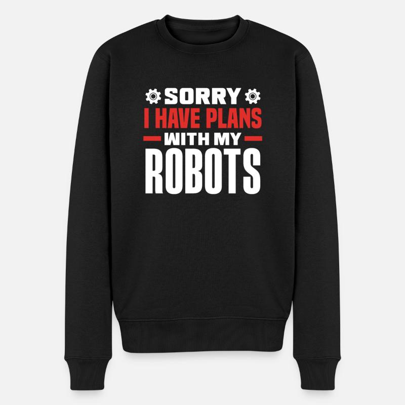 Programmeur de robots robotiques - Pull Premium bio Homme - noir