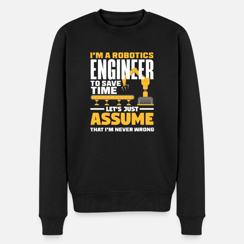Robotics Robot Programmer - Men's Premium Organic Jumper - black